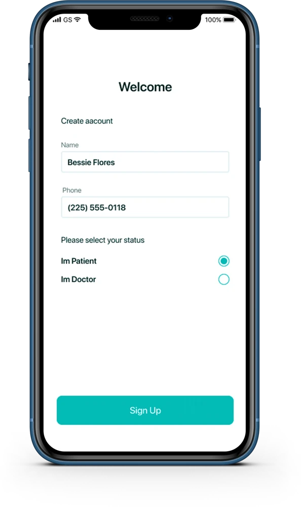 Doctro's App patient and doctor registration screen