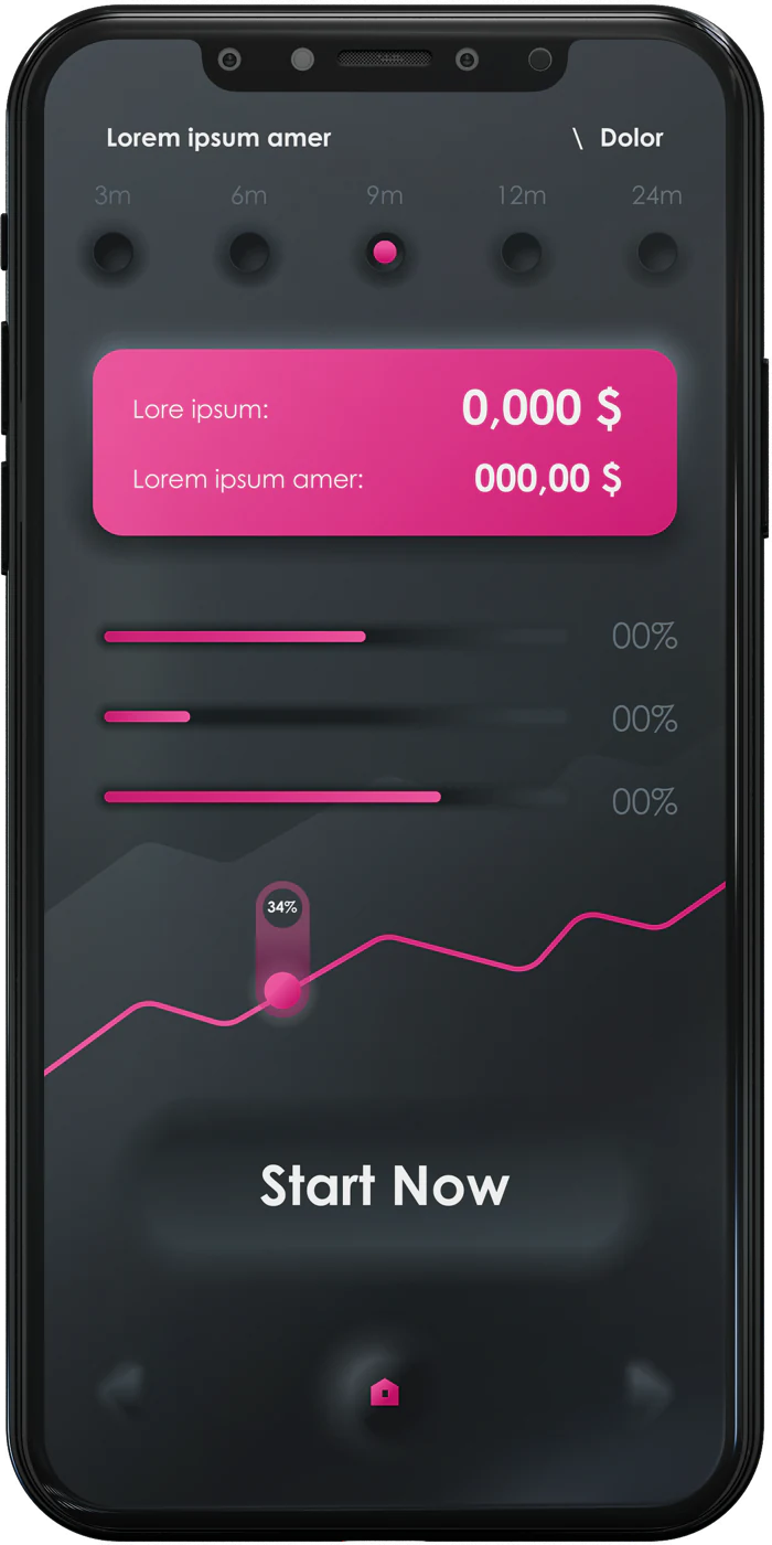 Dark eSports streaming application dashboard with magenta analytics interface