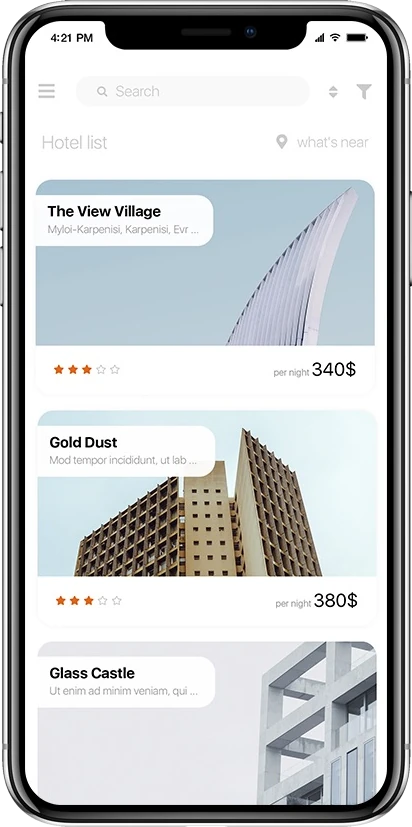 GOeureka mobile hotel discovery screen