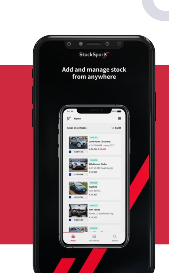 StockSpar automotive inventory application