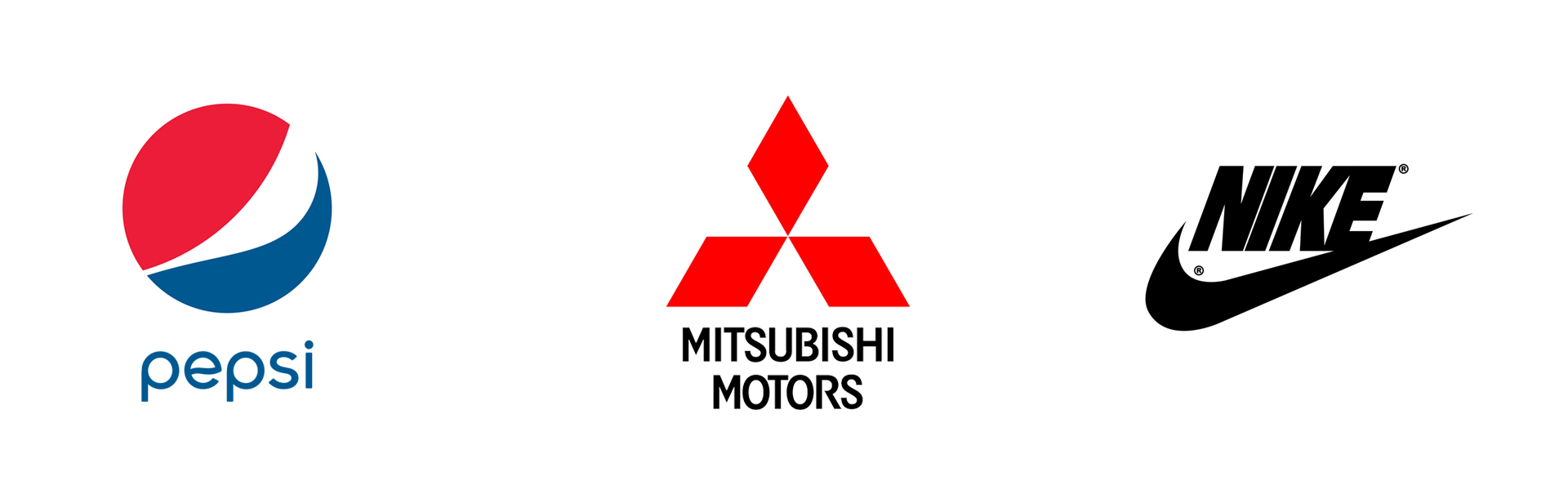 Abstract Logotype, Pepsi, Mitsubishi Motors, Nike