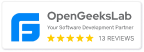 Reviews on Goodfirms left by satisfied customers serve as the best proof of the highest quality of services delivered by OpenGeekslab.