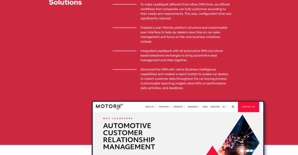 MotorK product interface
