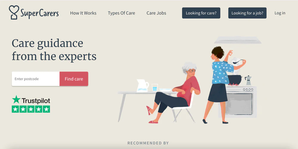 SuperCarers product interface